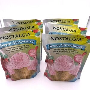 6 NEW‎ Nostalgia Sweet Strawberry Flavored Ice Cream Mix 8 oz. Each 2026